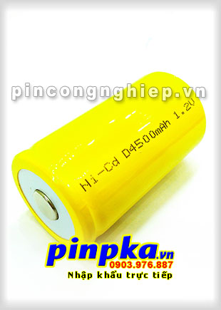 Pin Sạc Công Nghiệp-Pin Cell 1,2v NiCD D 4500mAh